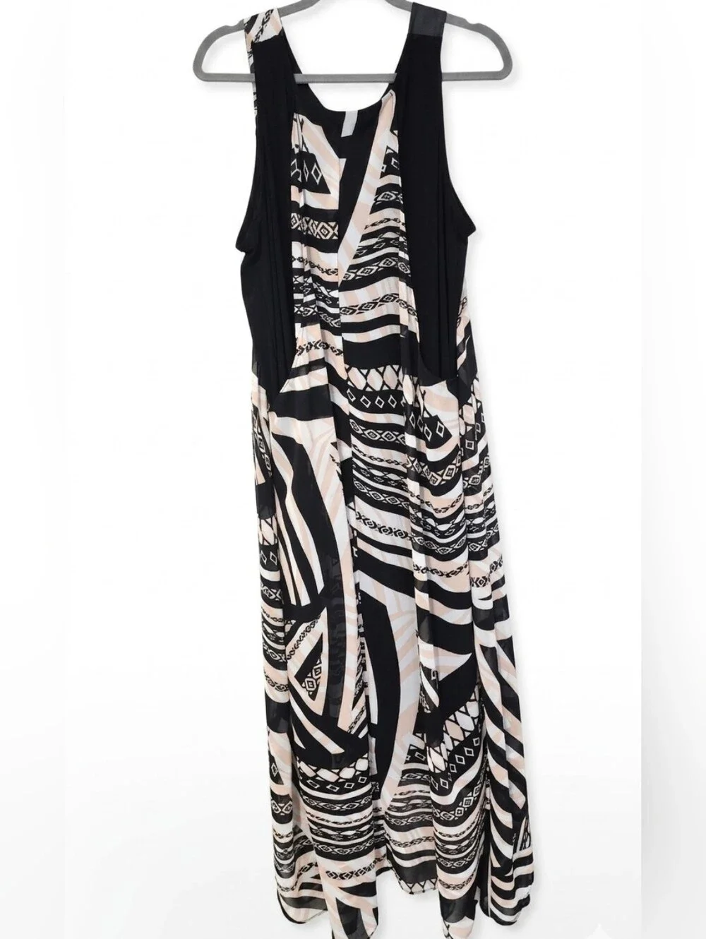 Joseph Ribkoff Sleeveless Abstract Print High Low Dress Size 10 - Picture 3 of 6